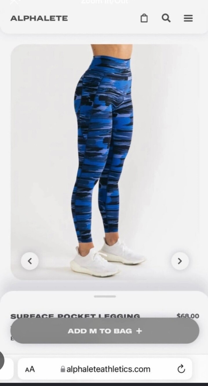 ALPHALETE Surface Pocket Leggings S